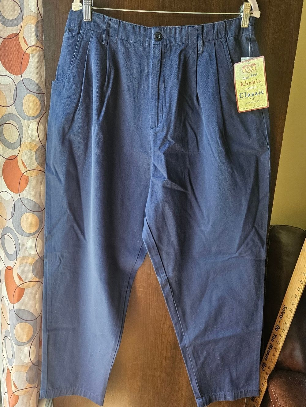 NWT Route 66 Women's Navy Classic Pants Size 18 With Elastic